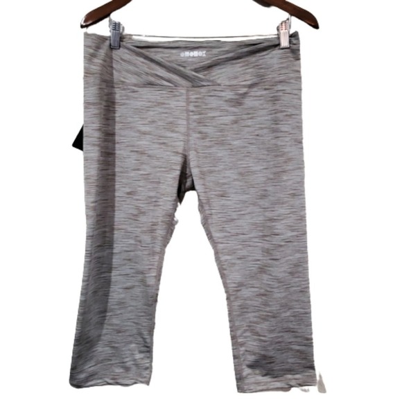 ODODOS Leggings Womens Size XL Heathered Brown Beige Cropped Workout Gym - Picture 1 of 10